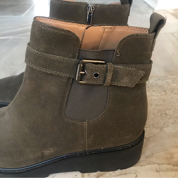 Franco Sarto Meridian Water-Resistant Suede Ankle Boots, Size 8M Women. - Picture 9 of 12